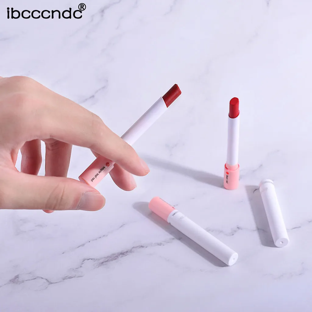 IBCCCNDC Matte Cigarette Lipstick Pack Set 4 Colors Lip Stick Long Lasting Waterproof Matt Lip Stick Tube Nude Red Lips Makeup