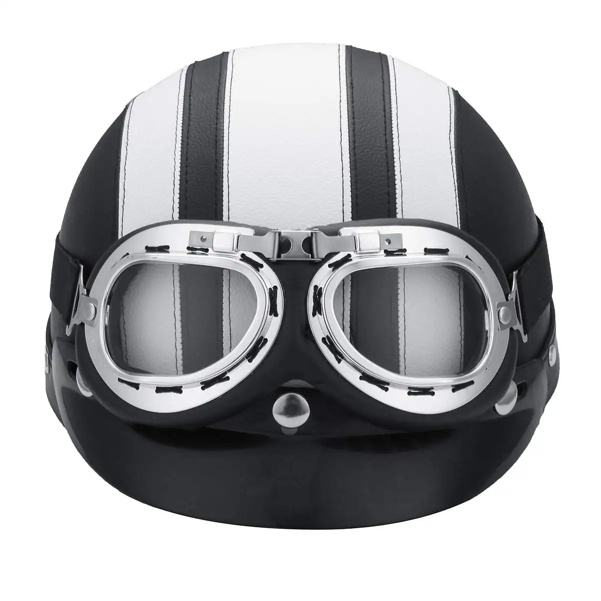 Motorcycle Helmets Electric Bicycle Helmet Open Face Dual Lens Visors Wind Goggles Men Women Scooter Motorbike Moto Bike Helmet