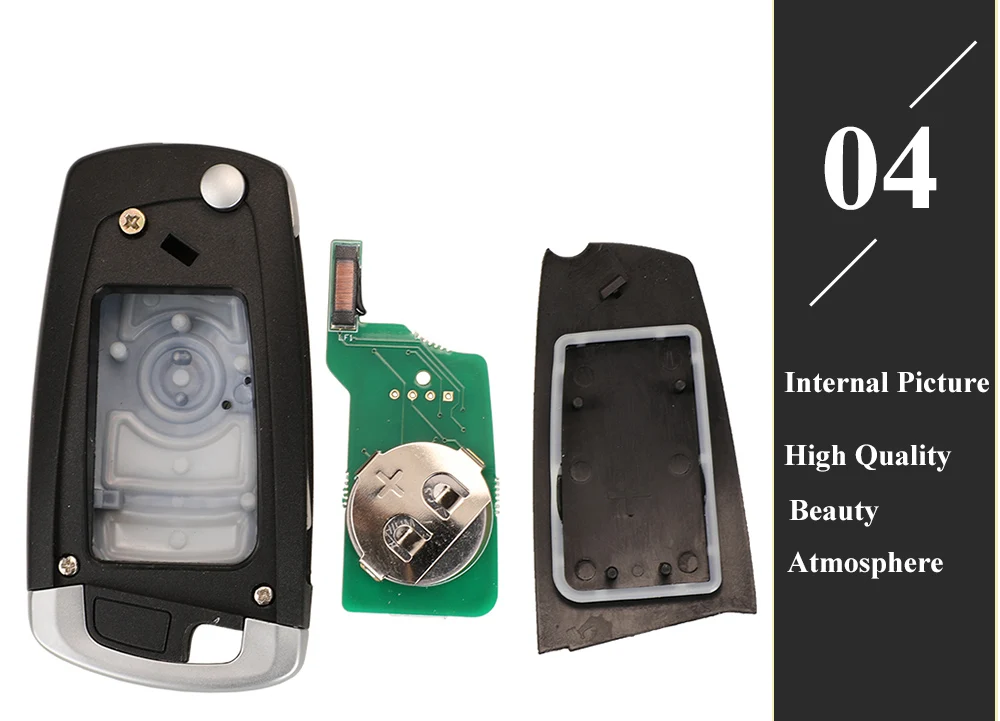 Keyforkess CAS2 modificato vibrazione chiave a distanza 315/433/868MHZ Chip di ID46-PCF7953 per BMW 3 5 7 E38 E39 E46 M5 X3 X5 E65 4 pulsante Fob - H0ebed125c83f448e8722e213bfc8a95dU