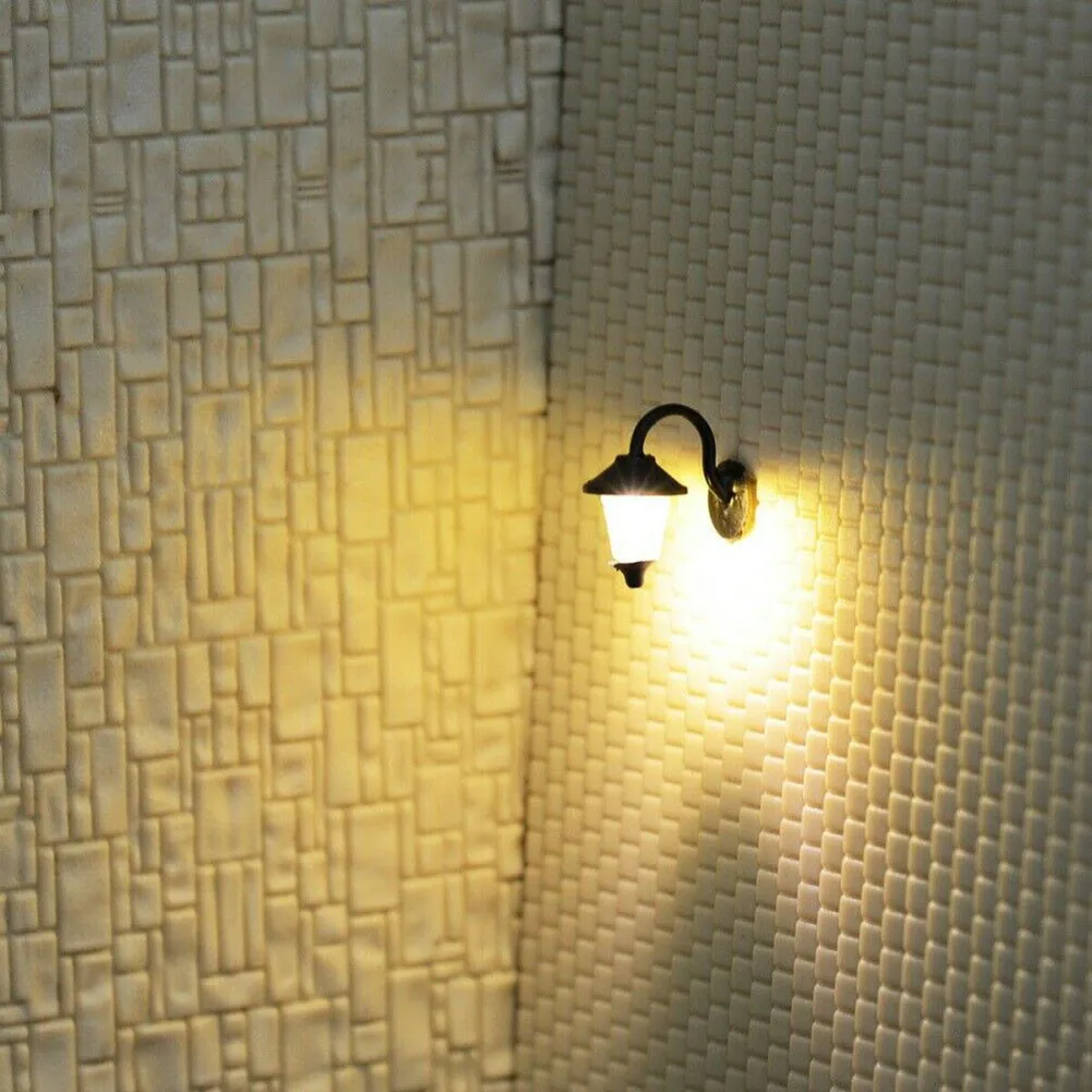 Lamps 10 1:87 h0 Scenery Scale Wall Lamps Outdoor Street 1-Lamp For Ho Train Model Building Ornament Lampshade For Oil Lamp three dimensional night lamp,led table lamp,night light,lamp decoration,miniature lamp