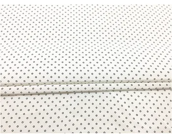

White dot printed silk crepe de Chine 100% silk dress shirt T-shirt fashion designer fabric high end comfortable and breathable