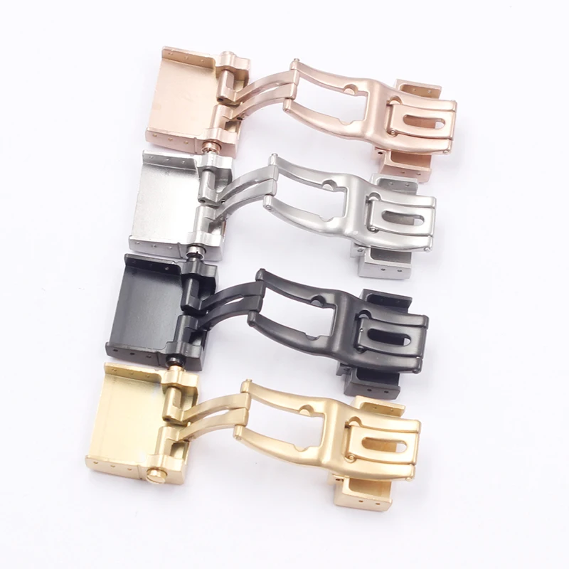 Watch Accessories Suitable for Ulysse Nardin Athens buckle rubber strap buckle 316 stainless steel butterfly buckle 20mm