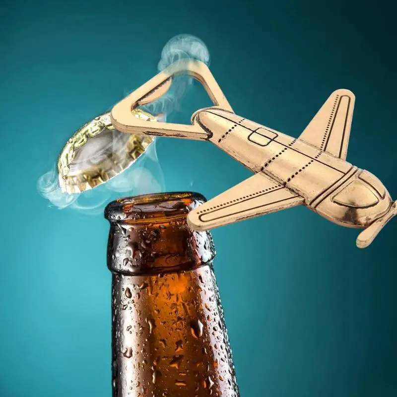 

Airplane Beer Bottle Opener New Excellent Durable Stainless Steel Wedding Gift Party Decor Kitchen Tool Birthday Favor