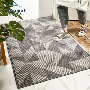 

Modern Geometric Door Mat Wear-resistant Anti-skid Floor Mat Home Living Room Decoration Carpet Toilet Bathroom Absorbent Carpet