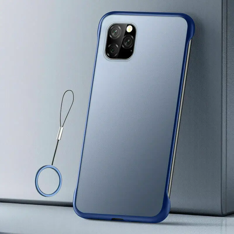 Ультратонкий Бескаркасный матовый чехол с кольцом на палец для iPhone 11/11 Pro Max 999