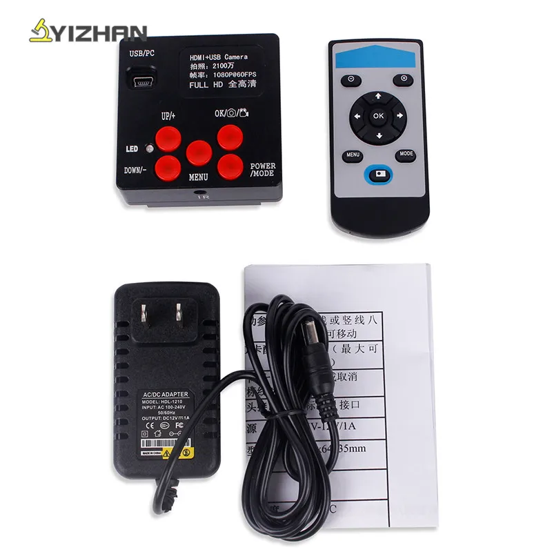

TF card 21MP Full HD 1080P 60FPS 2K 2100W HDMI USB Industrial Electronic Digital Video Microscope Camera For Phone repair