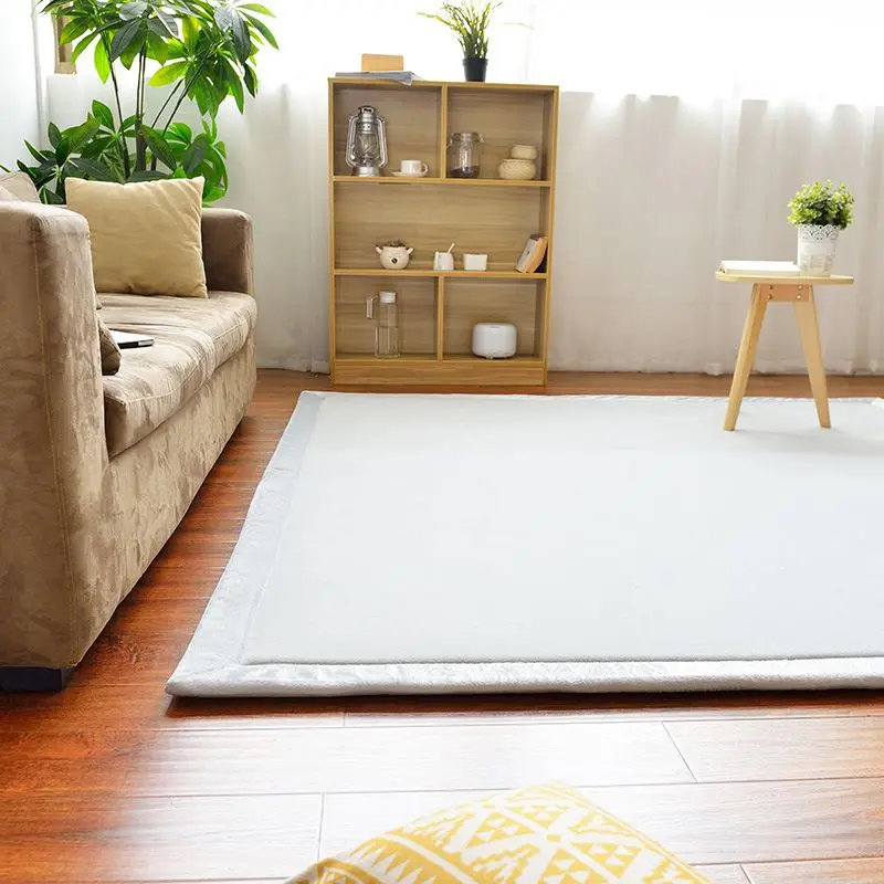 

Hot 2CM Thick play mats Baby Kid Crawling Toddler crawling tatami mats cushion Children Plush Velvet Blanket Carpet for bedroom