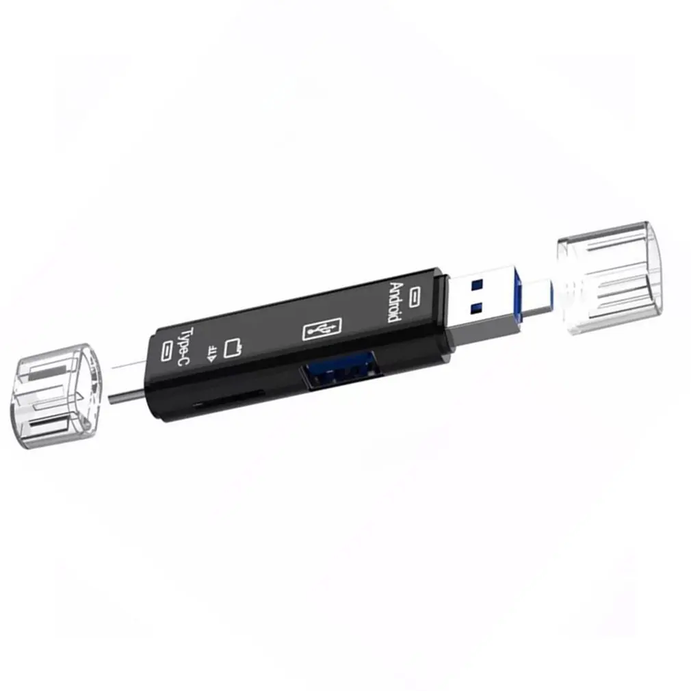 3.1Type-C 5-In-1 Mobile Phone Card Reader Dual-Use Card Reader Otg Multi-Function Card Reader Tf Card Reader