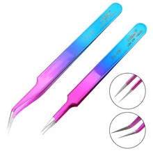 Нержавеющие щипцы антистатические изогнутые прямые кончики прецизионные промышленные пинцеты