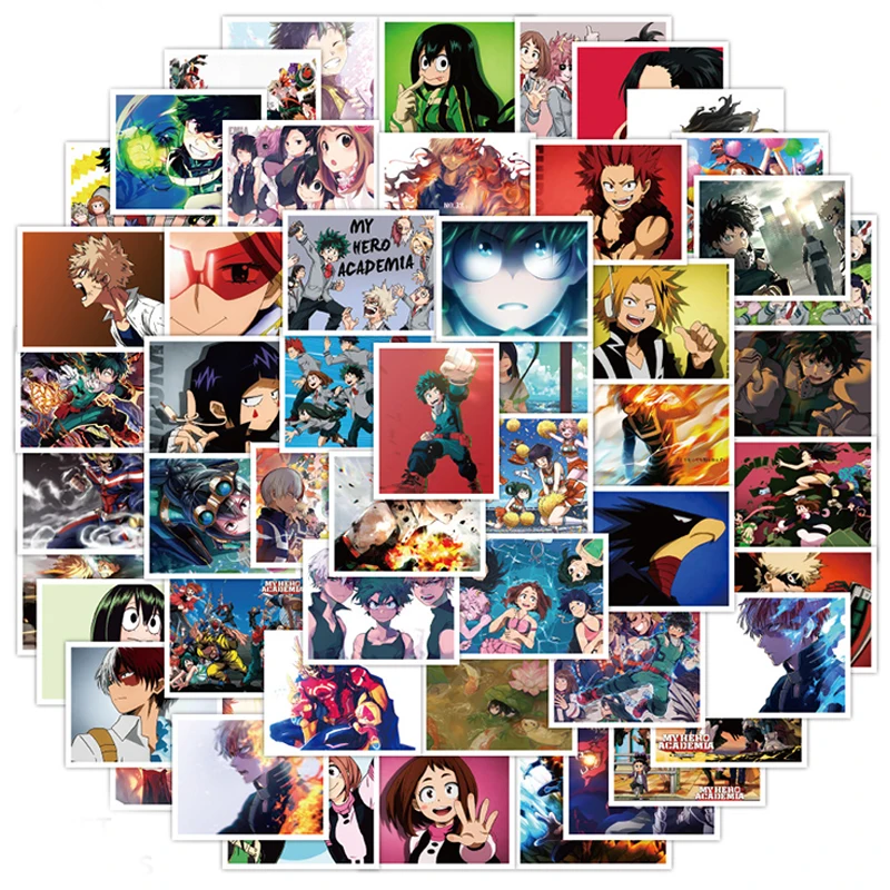 200 pcs funny stickers cartoon cool graffiti car stickers and decals anime pvc sticker diy skateboard fridge laptop motor bike 50PCS Anime My Hero Academia Graffiti Stickers Waterproof Fridge Laptop Motorcycle Skateboard Joke Decal Kid Classic Toys Gift