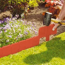 10 шт. оранжевый красный садовый забор окантовка мощеный камень эффект PP подравнивание газона растение границы украшения цветок кровать границы