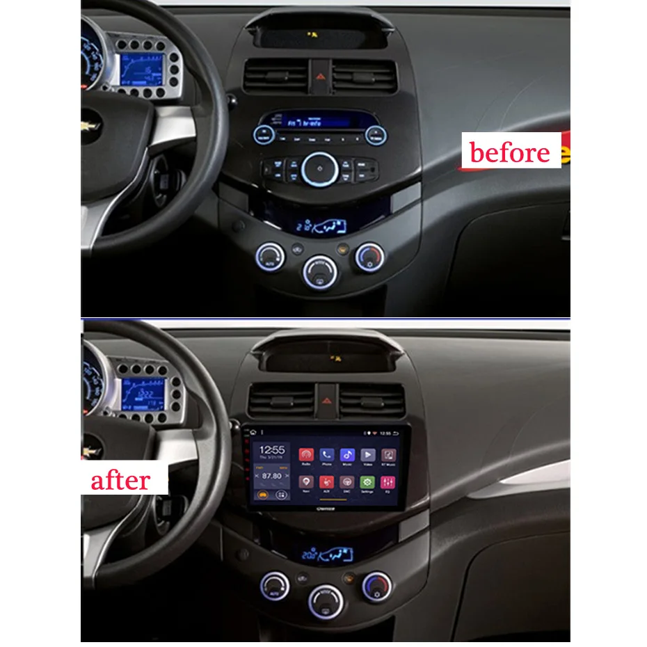 Cheap 2G RAM 32G ROM android 8.1 Car DVD GPS Navigation Player Stereo For CHEVROLET 2010 2011 2012 -2014 Spark Beat 3