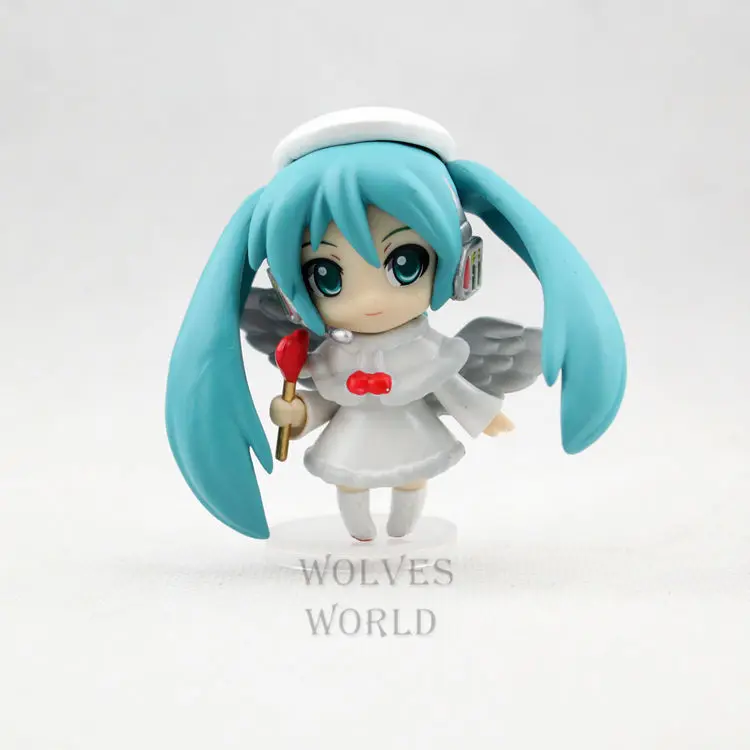 Волк аниме милый глина белый Ангел Hatsune красиво в коробке