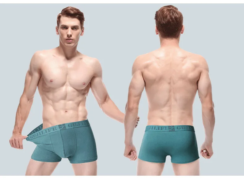 Boxer men's underwear men's cotton underwear men's pure men's underwear boxer shorts cotton solid sexy men underwear 4pcs cuecas