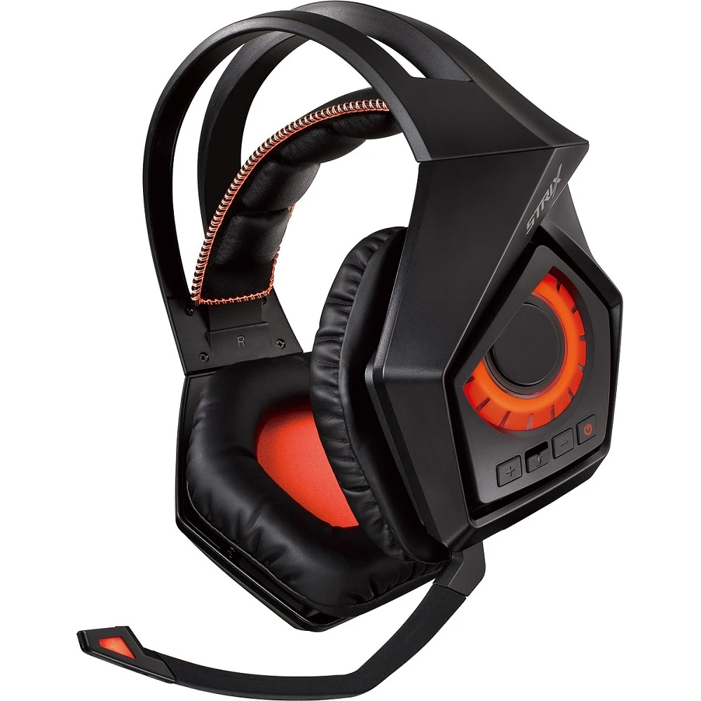 Гарнитура ASUS ROG Strix Wireless беспроводная звук 7.1 2.4GHz 20-20000 Гц 32 Ом 98 дБ 50-16000 Гц-40 дБ USB/2хjack 3.5 мм