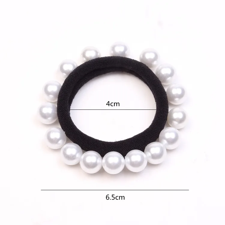 types of hair clips 1PC Fashion Girl Elastic Hair Band Pearl Black Hair Rope Elegance Women Hair Accessories Rubber Band Ponytail Holder Tie Gum bridal hair clip