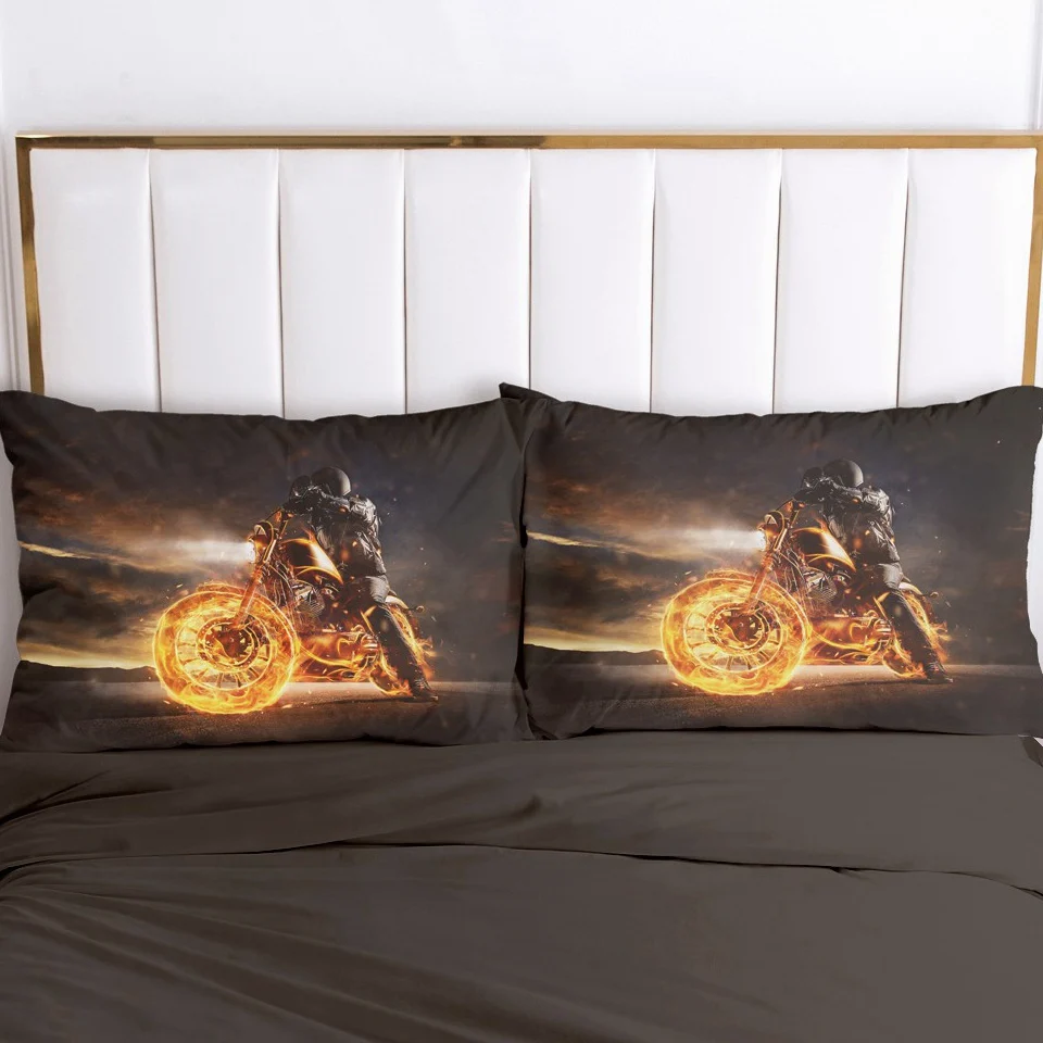 

2pc Pillow Case Pillowcase 50x70 50x75 50x80 50x90 80x80 70x70 Decorative Pillow Cover Bedding Pillowcover motorcycle