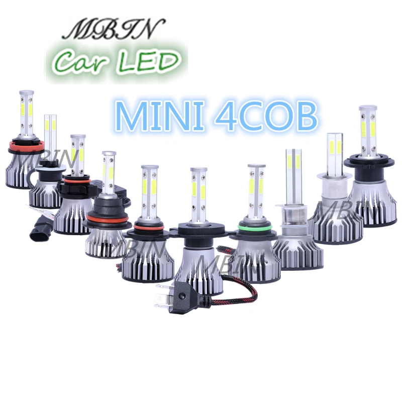Мини MX15 4 лампы с cob-светодиодами H1 H3 880 H4 H7 H8 H11 9004 9005 9006 9007 5202 светодиодные фары автомобиля kit 16000LM 12V 72W фары для 6500 ксеноновая лампа