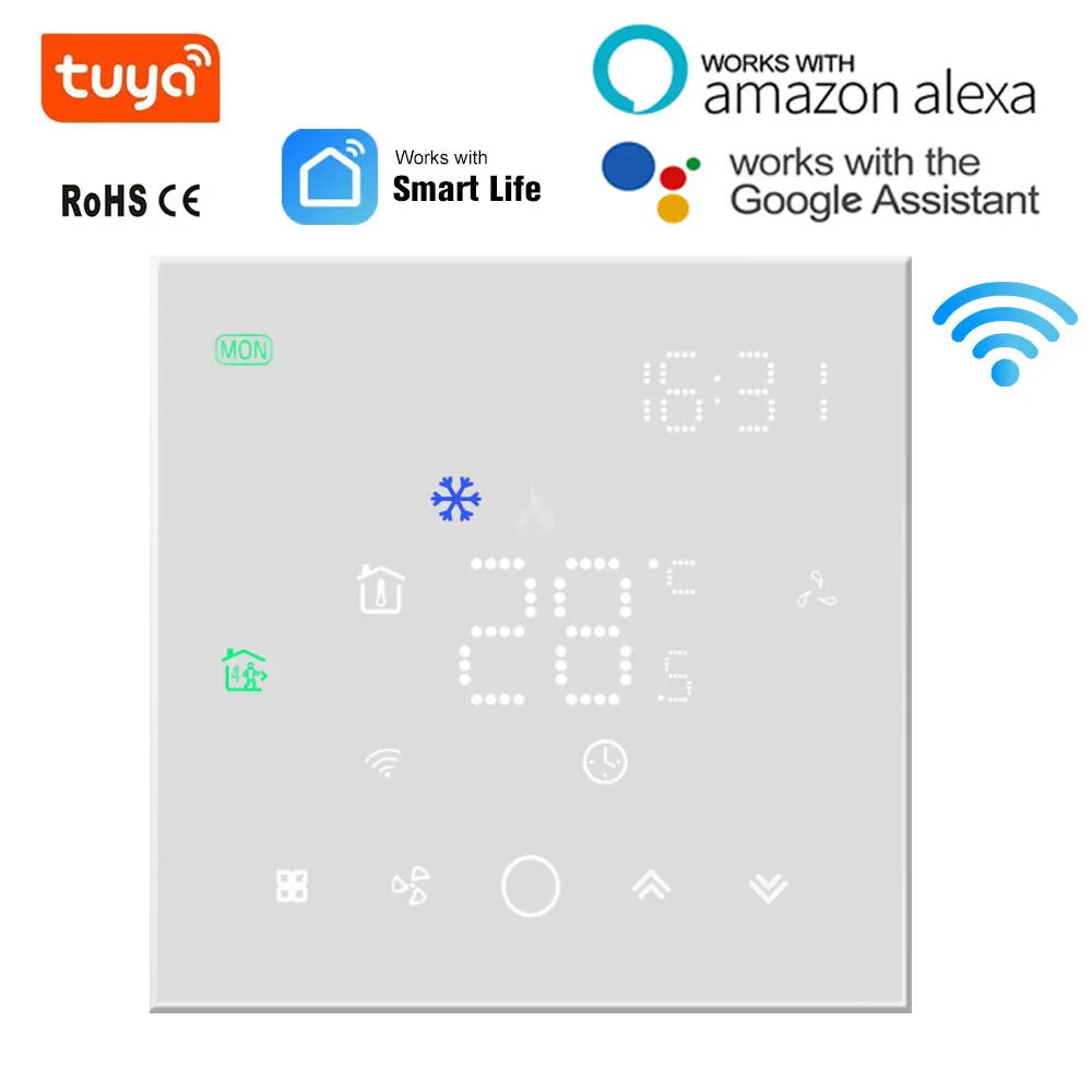 Termostato Wifi SHOJZJ per condizionatore d'aria Tuya Smart Thermotato  regolatore di temperatura funziona con Google Home Alexa|Sistema di  controllo della temperatura smart| - AliExpress