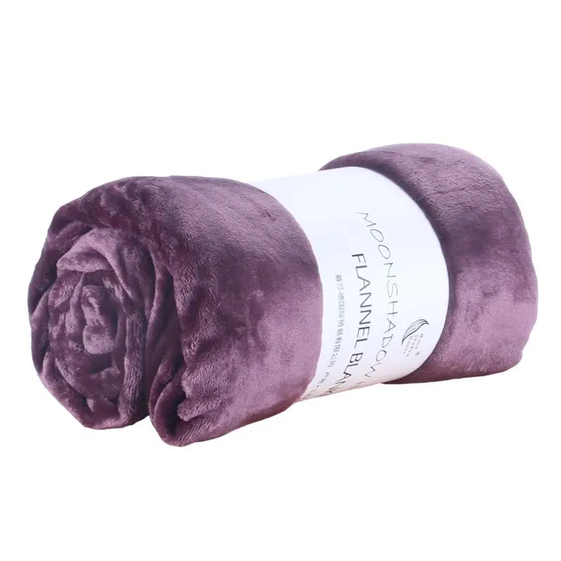 deep purple Фланелевое Флисовое одеяло BeddingOutlet, мягкое одеяло для путешествий, одноцветное покрывало, плюшевое покрывало для кровати, дивана, теплый подарок, Прямая поставка - Цвет: deep purple