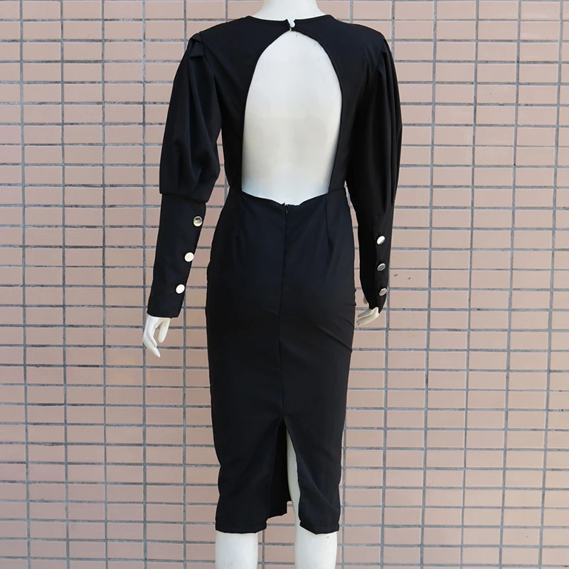 Solid-Puff-Sleeve-Backless-Slit-Dress-Women-Opeb-Back-Long-Sleeve-Dress-Autumn-Elegant-Ladies-Midi (1)