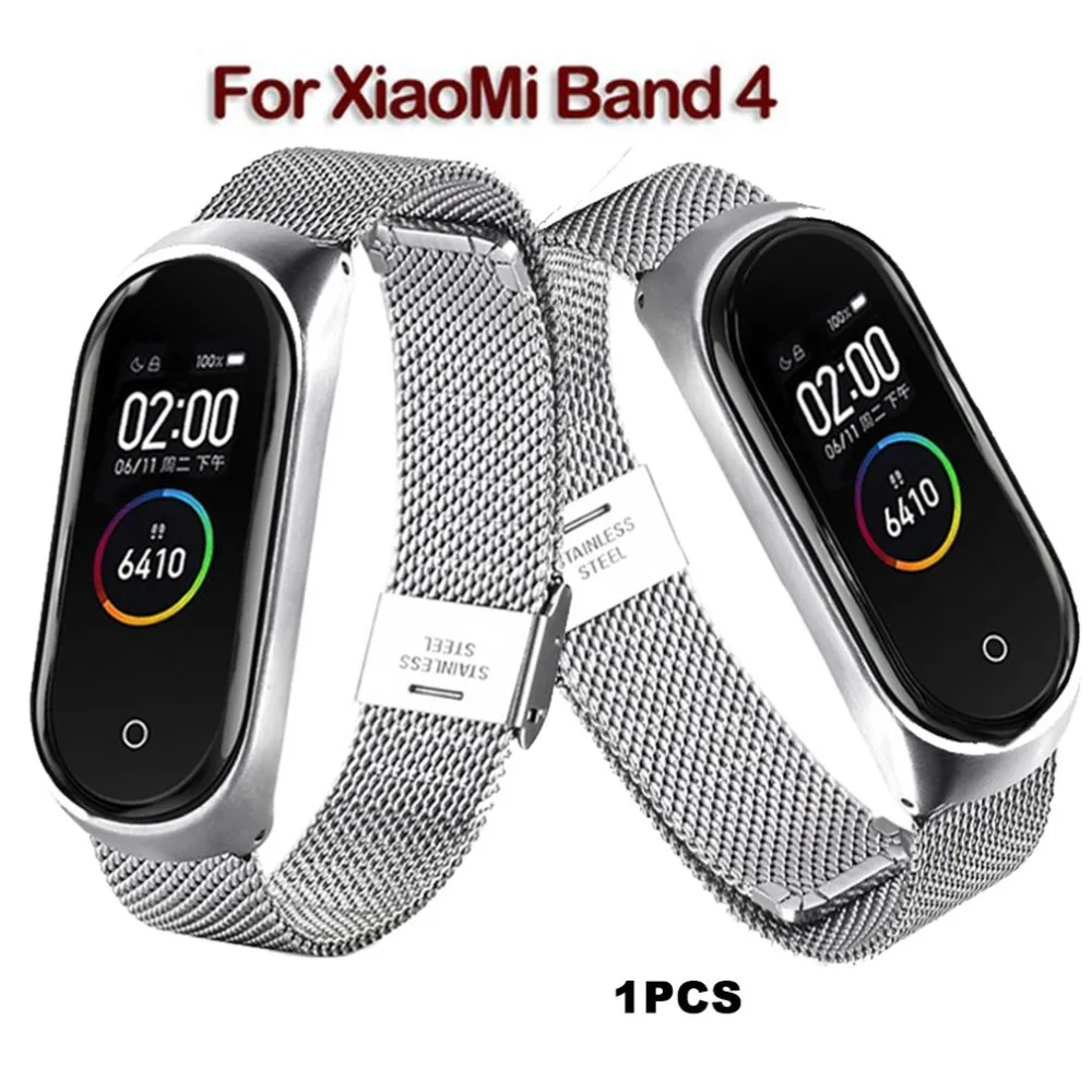 Mi Band 4 ремешок металлический браслет из нержавеющей стали для Xiaomi mi ремешок 4 Ремешок Браслет mi Band 4 ремешок сменный ремешок