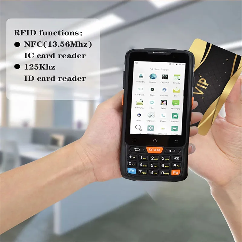 US $289.84 PDA barcode scanner 40L Industrial Handheld Terminal NFC USB OTG code reader 1D 2D 125K mobile 4F wifi portable bar code scanner
