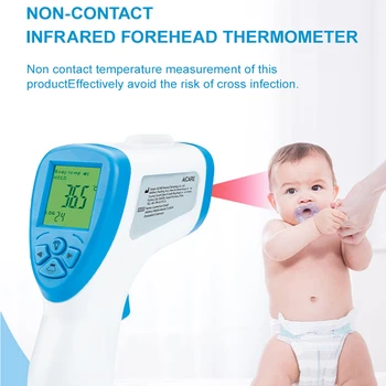 AICARE Digital Infrared Forehead Thermometer Electronic Non Contact for Baby Adults Body Medical Fever Measure