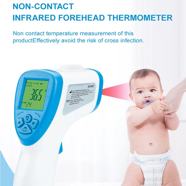AICARE Digital Infrared Forehead Thermometer Electronic Non Contact for Baby Adults Body Medical Fever Measure Tool