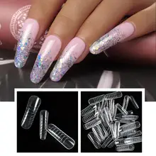 Coscelia unhas dicas francês dupla extensão formas de unhas falso construtor de unhas gel ponta do prego forma de cristal acrílico gel molde da arte do prego
