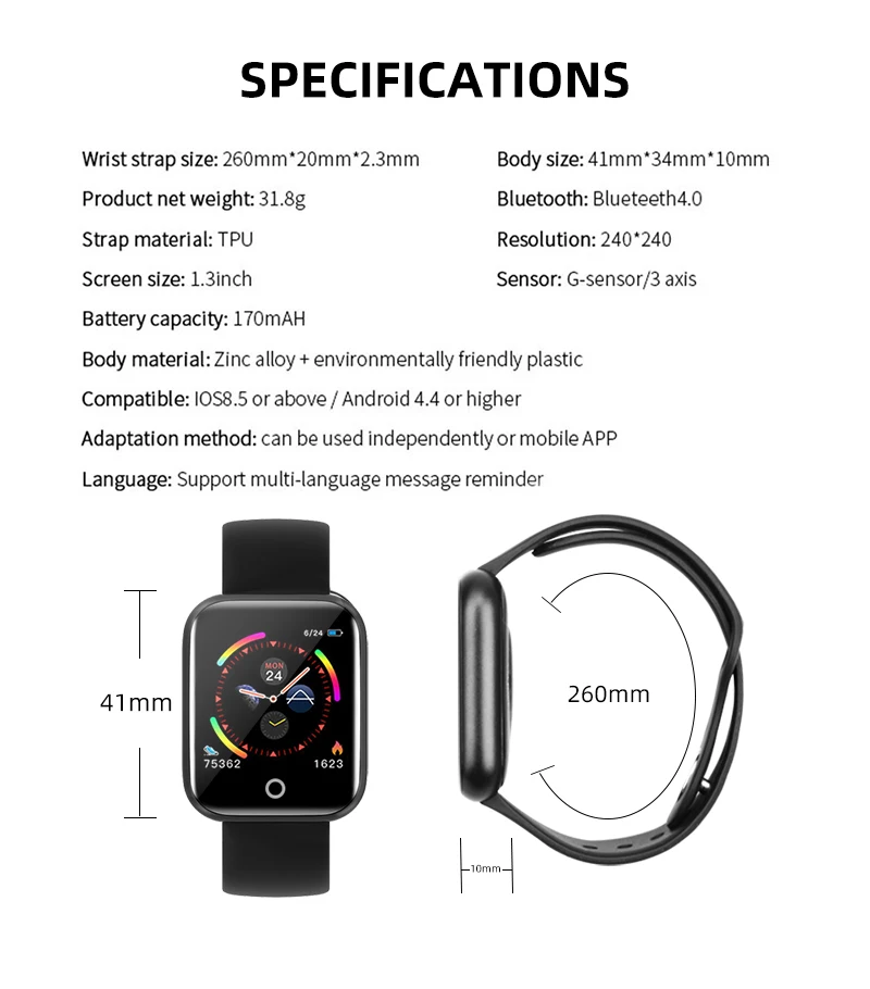 Новые умные часы для женщин и мужчин, умные часы для Android, IOS, электроника, умные часы, фитнес-трекер, силиконовый ремешок, Смарт-часы, часы