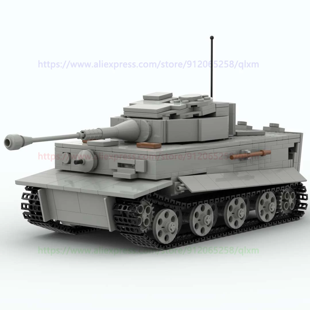 Кирпичная игрушка Tiger Tank WW2 военное оружие строительные блоки игрушки для фигурок