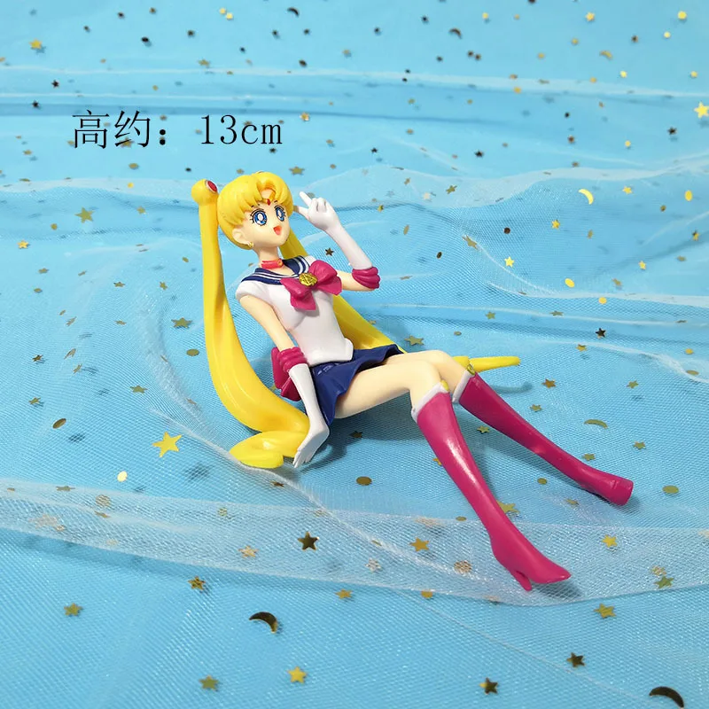 [MYKPOP]Sailor Moon Amine ПВХ фигурка мультфильм сидение осанка украшение для стола день