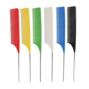 

6pcs Professional Rat Tail Combs Fine Tooth Teasing Comb Hair Styling Tool for Barber Salon