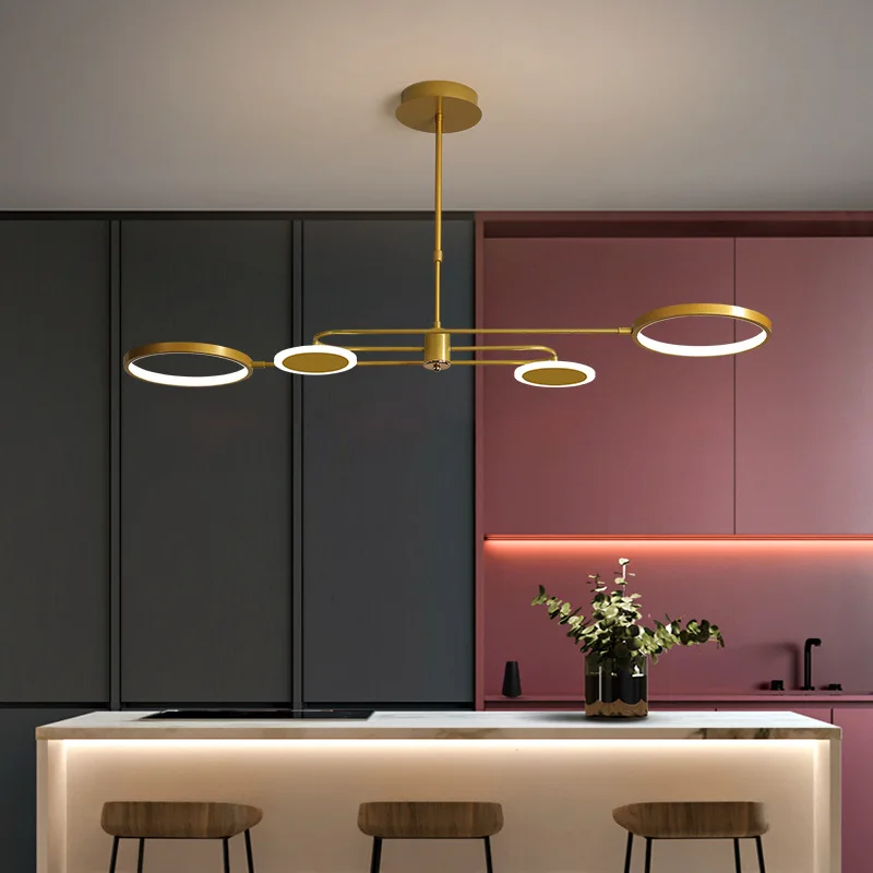 

Minimalist Luxury Fashion Design Pendant Lamps LED Acrylic For Restaurant Bedroom Indoor AluminumDining Hanging Light Fixtures