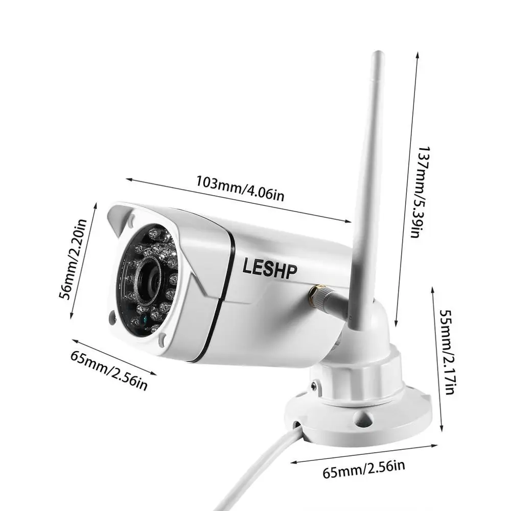100 Вт 1/4 CMOS 24 ИК светодиодный всепогодный IP66 беспроводной Wifi пуля камера для наружной безопасности