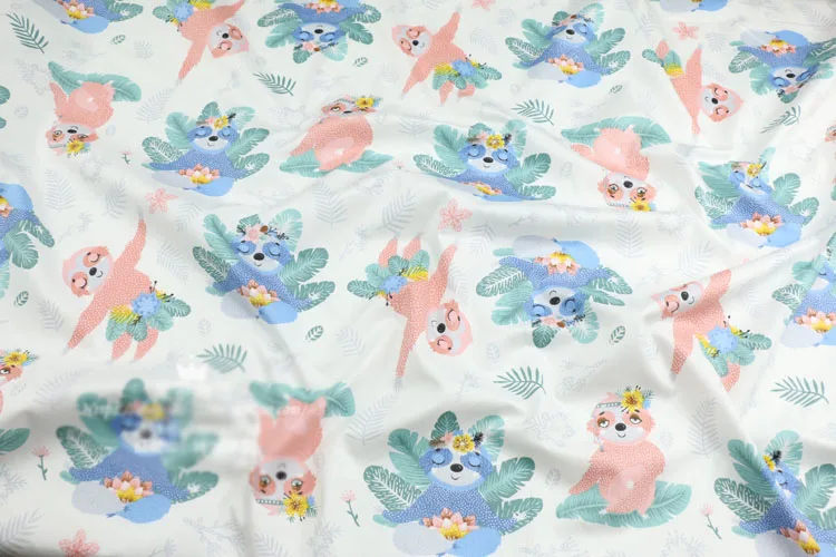 Bird sloth unicorn DIY Sewing Craft Quilting Fat Quarters Cotton Fabric for baby home textile tilda patchwork tissus tecidos