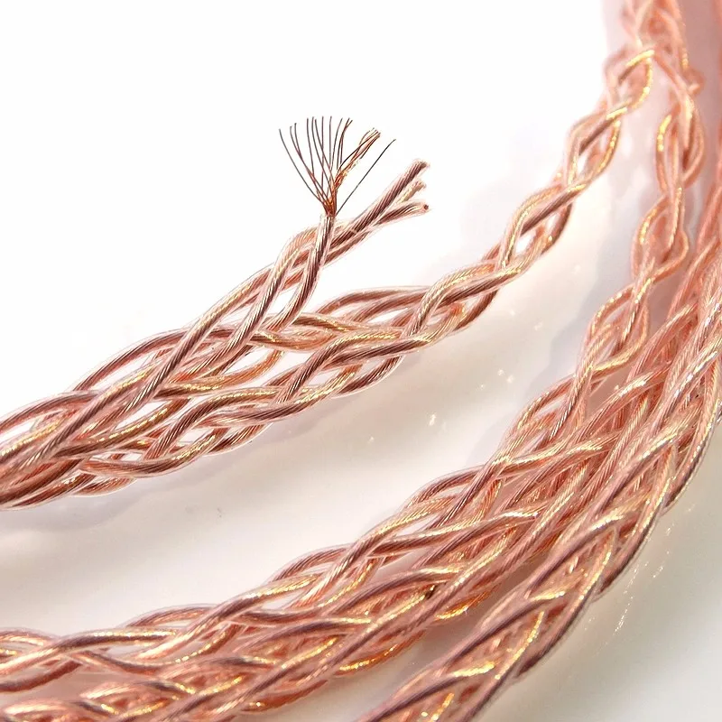 1 5M braid 8 Cores 5N PCOCC copper Headphone Upgrade Cable for HD580 HD600 HD650 Headphone