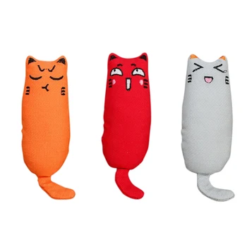 

Cats Catnip Toy Pet Kitten Claw Biting Chewing Teeth Grinding Mint Cat Toys Funny Interactive Training Pillow Toy New HOT