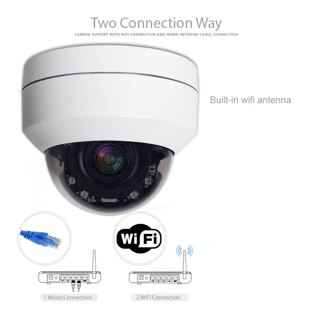 Беспроводной автоматическое отслеживание PTZ IP Камера 4 + 4xzoom видеонаблюдения