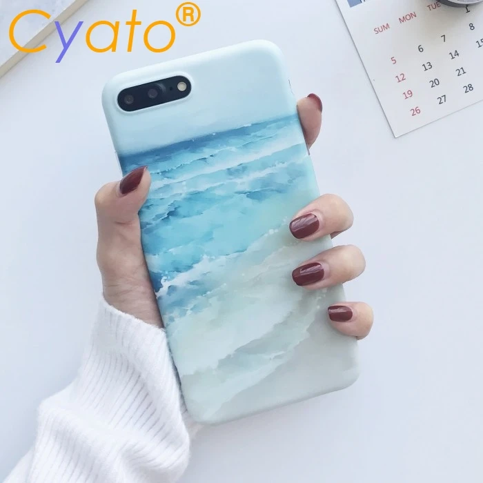 Чехол для Apple iPhone 11 iphone X XR XS Max чехол из ТПУ с синими морскими волнами пляжным