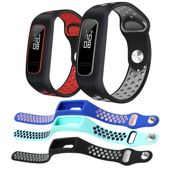 

Double Color Soft Silicone Replacement Wrist Strap Bracelet Band Strap For Huawei 4e/3E For Honor Band 4 Running Smart Watch