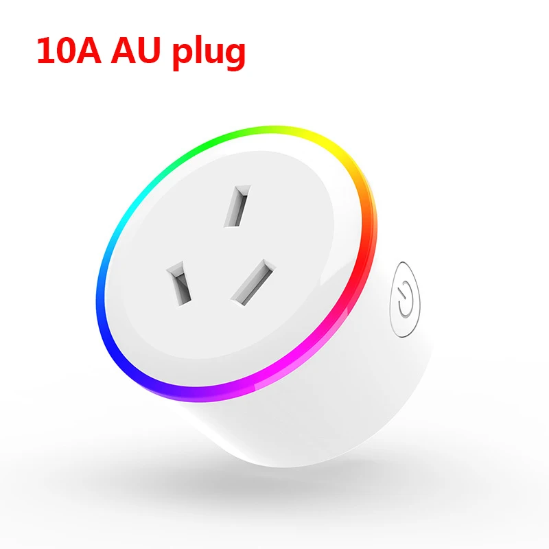 Умная розетка RGB Wifi Smart Socket Tuya Smart Life App умная Беспроводная розетка wifi с голосовым управлением Google Home Alexa - Тип: AU PLUG