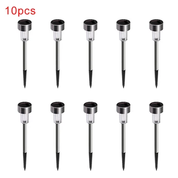 

10pcs Walkway Home Decor Garden Pathway Low Power Solar Powered Courtyard LED Lawn Light Patio Landscape Yard Outdoor Waterproof