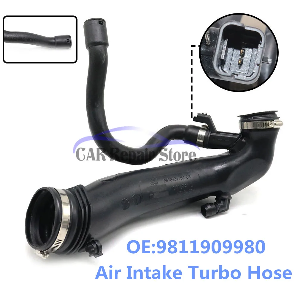 2Pin воздухозаборник турбо шланг для Peugeot 207 3008 308 5008 508 RCZ 1 6 16V Citroen