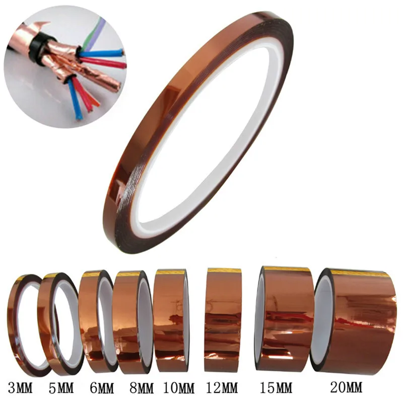 

1 Roll 30 Meters Single Side Conductive Copper Foil Tape Strip Adhesive EMI Shielding Heat Resist Tape High Temperature Tape