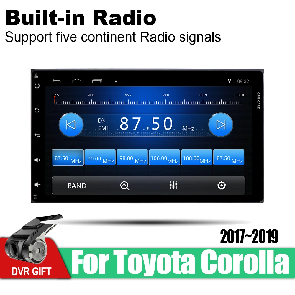 Автомобильный мультимедийный плеер на Android с GPS для Toyota Corolla 2017 2018 2019