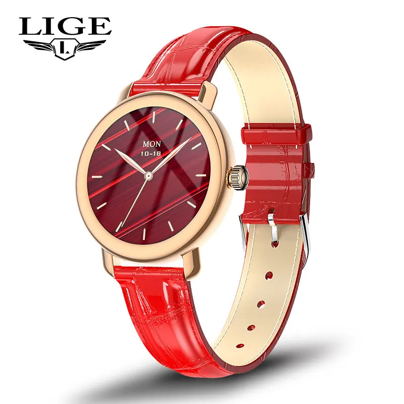 

LIGE New Fashion Smart Watch Ladies Heart Rate Blood Pressure Multifunctional Sport Waterproof Smartwatch Woman For Android iOS