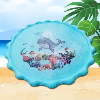 

170cm Summer Baby Play Water Mat Kids Sea Animal Inflatable Infants Playmat Baby Splash Mat Toddler Fun Cushion Baby Water Mat