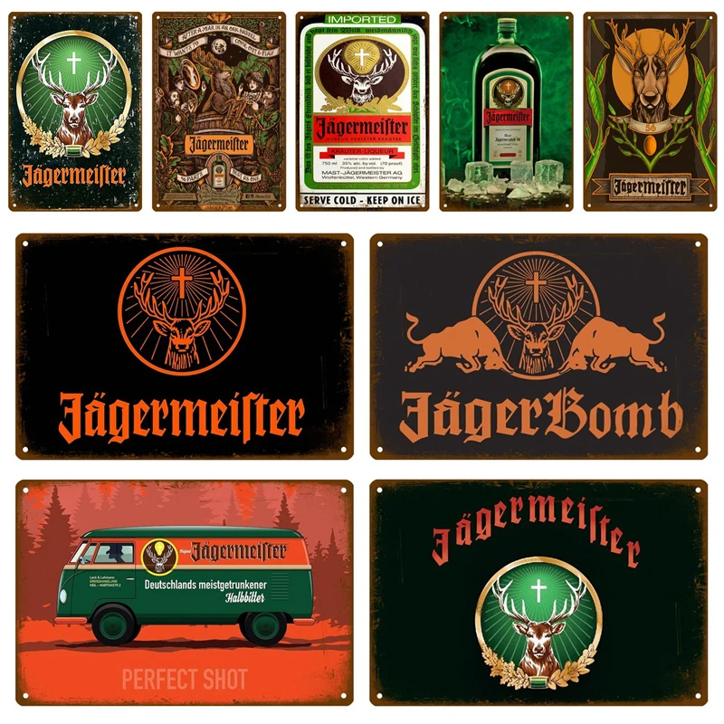 Sticker Vintage Jaegermeister - Autocollant Anni 80 - État Correct